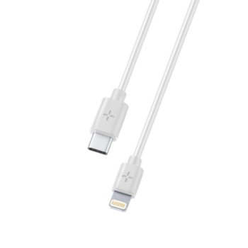 Кабел Ploos 6559, USB Type C(м) към Lightning(м), 1m, бял | JAR Computers Кабел данни Ploos USB-C към Lightining 1м Бял