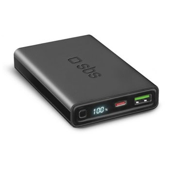 Bъншна батерия /power bank/ SBS TEBB10000LCDEVOPD20K, 10 000mAh, черна, 1x USB-A, 1x USB-C | JAR Computers SBS TEBB10000LCDEVOPD20K