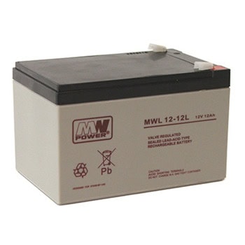 Акумулаторна батерия MWL 12-12/MWL 12-12L, 12V, 12Ah, AGM, F1/F2 конектори | JAR Computers MWL 12-12 / MWL 12-12L