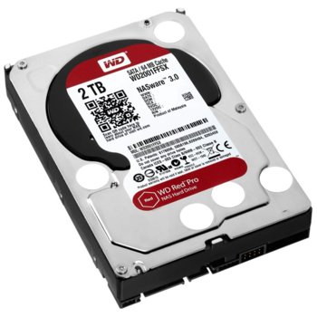 Твърд диск 2TB WD Red Pro, NAS, SATA 6Gb/s, 7200rpm, 64MB, 3.5" (8.89 cm) | JAR Computers 2TB WD Red Pro SATA3