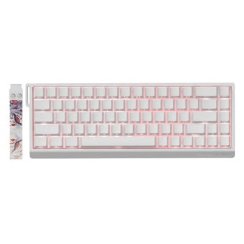 Клавиатура Madlions MAD 68 HE RGB, жична, механична, гейминг, Magnetic Linear суичове, RGB подсветка, бяла, USB | JAR Computers клавиатура madlions mad 68 he rgb бяла