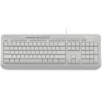 Клавиатура Microsoft Wired Keyboard 600, USB, бяла image