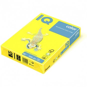 Хартия Mondi IQ Color, A4, 80 g/m2, 500 листа, жълта | JAR Computers Mondio IQ Color A4 yellow