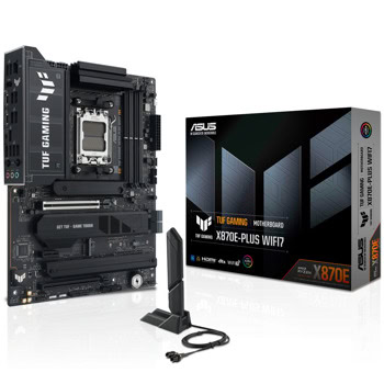 Дънна платка Asus TUF GAMING X870E-PLUS WIFI7, X870E, AM5, DDR5, PCI-E 5.0 (HDMI&USB4), 4x SATA 6Gb/s, 4x M.2, Wi-Fi 7, Bluetooth 5.4, ATX | JAR Computers ASUS TUF GAMIN X870E-PLUS WIF7