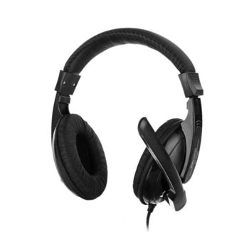 Слушалки Somic Senicc ST-2628, микрофон, 1.80m дължина на кабела, 2x 3.5mm жак, черни | JAR Computers Somic Senicc ST-2628