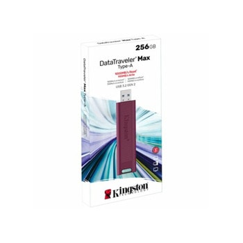 Памет 256GB USB Flash Drive, Kingston DataTraveler Max, USB 3.2 Gen 2, червена | JAR Computers Kingston 256GB DataTraveler Max USB 3.2 Gen 2