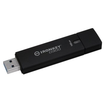 Памет 16GB USB Flash Drive, Kingston IronKey D300, USB 3.0, черна | JAR Computers Kingston IronKey D300 (IKD300/16GB)