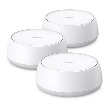 Мрежеста система TP-Link Deco BE22 (3-pack), 3600Mbps, 2.4GHz (688 Mbps)/ 5GHz (2882Mbps), Wireless BE, 2x 10/100/1000Mbps LAN/WAN | JAR Computers TP-Link Deco BE22(3-pack) BE3600