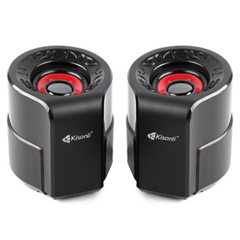 Тонколони Kisonli A-909, 2.0, 6W, AUX, черни, USB захранване | JAR Computers Kisonli A-909 22160