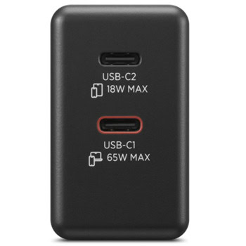 Lenovo Dual USB-C 65W GaN Charger Black 40AW065BEU