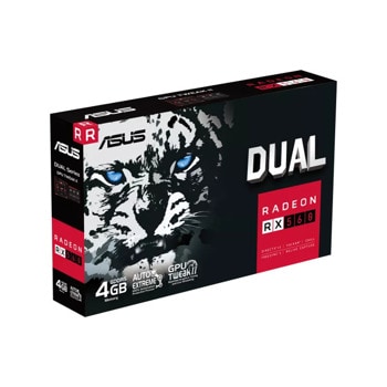 Видео карта AMD Radeon RX 560, 4GB, Asus Dual, PCI-E 3.0, GDDR5, 128-bit, DisplayPort, HDMI | JAR Computers Asus Dual Radeon RX 560 4GB GDDR5 90YV0HG0-M0NA00