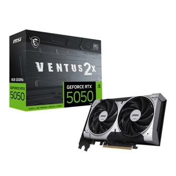 Видео карта Nvidia GF RTX 5050, 8GB, MSI Ventus 2X, OC, PCI-E 5.0, GDDR6, 128-bit, DisplayPort, HDMI | JAR Computers MSI GF RTX 5050 Ventus 2X OC 912-V538-002