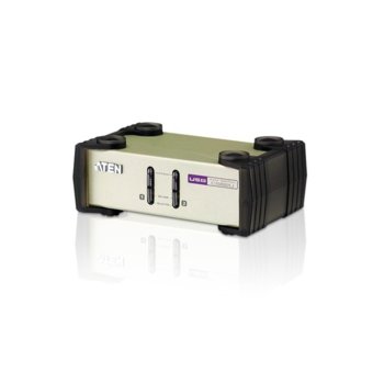 KVM суич ATEN CS82U, от 2x USB A(ж), 2x PS/2(Mini-DIN)(ж), 1x HDB-15(VGA)(ж) към 2x SPHD-18(ж), 2x бутона за селекция, 1 устройство | JAR Computers ATEN CS82U KVM Switch