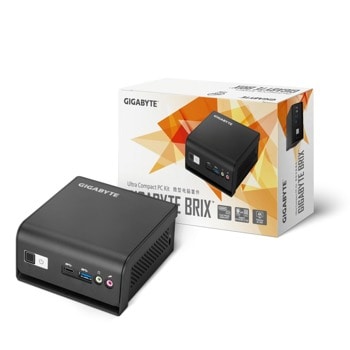 Мини компютър Barebone Gigabyte Brix GA-PC-BMCE-5105, четириядрен Jasper Lake Intel Celeron N5105 2.0/2.9 GHz, 1x SO-DIMM DDR4, 1x M.2 slot, LAN, Wi-Fi, Bluetooth, HDMI, DisplayPort | JAR Computers Gigabyte Brix GA-PC-BMCE-5105