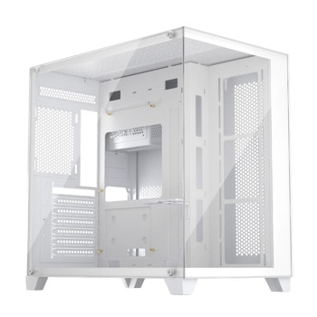 Кутия 1stPlayer MEGAVIEW MV8 White, ATX/mATX/Mini-ITX, 2x USB 3.0, с прозорец, бяла, без захранване | JAR Computers 1stPlayer MEGAVIEW MV8 White