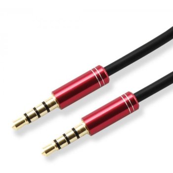 Kабел SBOX 3535-1.5R, Jack(м) 3.5mm към Jack(м) 3.5mm, 1.5м, червен | JAR Computers SBOX 3535-1.5R Jack(м) 3.5mm to Jack(м) 3.5mm 1.5м