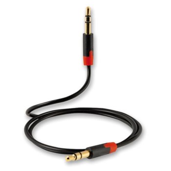 Кабел Vivanco 34529, 3.5mm Jack(м) към 3.5mm Jack(м), 1m, черен | JAR Computers Vivanco 3.5mm jack(м) към 3.5mm jack(м) 1m 34529