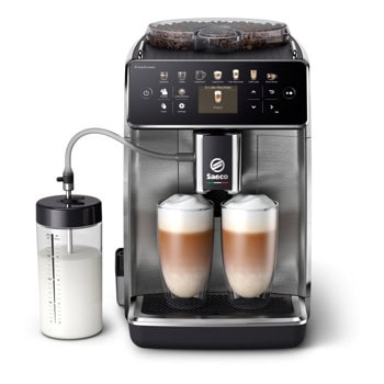 Кафеавтомат Saeco SM6585/00, 1500W, 15bar, 12 настройки на мелачката, LatteDuo, ExtraShot, AquaClean, черна | JAR Computers Saeco SM6585/00