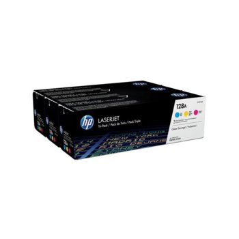 КАСЕТА ЗА HP COLOR LASER JET CM1415/CP1525 Print Cartridge 128A - TRIPLE PACK - C/M/Y - CE321/322/323 - P№ CF371AM - заб.: 3x1300k | JAR Computers КАСЕТА ЗА HP COLOR LASER JET CM1415/CP1525 Print…