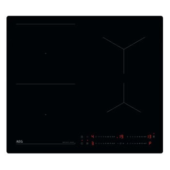 Индукционен плот за вграждане AEG TO64IB00IB, 4 нагревателни зони, Hob2Hood и PowerBoost функции, Eco таймер, черен | JAR Computers AEG TO64IB00IB