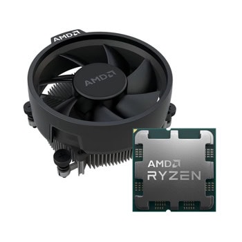 Процесор AMD Ryzen 5 8600G, шестядрен (4.3/5.0GHz, 16MB Cache, 1.5-2.8GHz графична честота, AM5) MPK, с охлаждане | JAR Computers процесор amd ryzen 5 8600g 100-100001237mpk