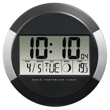 Часовник Hama PP-245, дигитално указание, стенен, календар, термометър, черен image