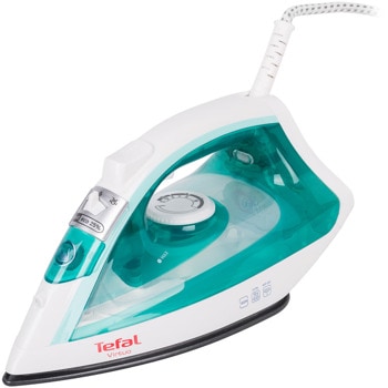 Парна ютия Tefal FV1710E0, технология Optimaltemp, парен удар до 80 г., 1800W, бяла/зелена | JAR Computers Tefal FV1710E0