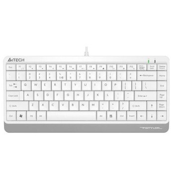 Клавиатура A4Tech Fstyler FK11, нископрофилни клавиши, компактна, бяла, USB image
