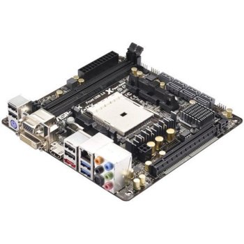 Дънна платка ASRock FM2A85X-ITX, AMD A85X, FM2+, DDR3, PCI-E (HDMI & DVI), SB7.1, Lan1000, 7x SATA 6Gb/s RAID 0,1,5,10, 2x USB3.0, eSATA 6Gb/s, mini-ITX | JAR Computers ASRock FM2A85X-ITX