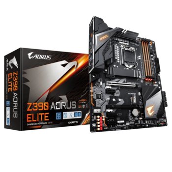 Дънна платка Gigabyte Z390 Aorus Elite, Z390, 1151, DDR4, PCI-E(HDMI)(CF), 6x SATA 6Gb/s, 2x M.2 slot, 1x USB Type-C, RGB Fusion 2.0, ATX | JAR Computers Gigabyte Z390 AORUS ELITE