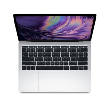 Лаптоп Apple MacBook Pro 13 (MV9A2ZE/A)(сребрист), четириядрен Coffee Lake Intel Core i5-8279U 2.4/4.1GHz, 13.3" (33.78) cm IPS Retina дисплей, 8GB DDR4, 512GB SSD, 4x USB-C Thunderbolt, macOS Mojave, 1.37 kg | JAR Computers Apple MacBook Pro 13 (MV9A2ZE/A)
