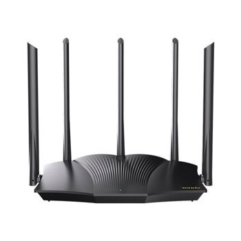 Рутер Tenda RX12 Pro v2.0, 3000Mbps, 2.4GHz (574Mbps)/ 5GHz (2402Mbps), Wireless AX, 3x 10/100/1000Mbps LAN, 1x 10/100/1000Mbps WAN, 5x 6dBi външни антени | JAR Computers Tenda RX12 Pro v2.0