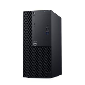 Настолен компютър Dell OptiPlex 3060 MT (S050O3060MTECAP), четириядрен Coffee Lake Intel Core i3-8100 3.60 GHz, 8GB DDR4, 1TB HDD, 4x USB 3.1, клавиатура и мишка, Windows 10 Pro | JAR Computers Dell OptiPlex 3060 MT S050O3060MTECAP