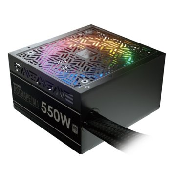 Захранване Gamdias ASTRAPE M1-550W, 550W, Active PFC, 80 Plus, 120mm вентилатор, RGB подсветка | JAR Computers Gamdias ASTRAPE M1-550W