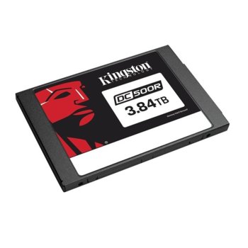Памет SSD 3.84TB Kingston DC500R, SATA III 6Gb/s, 2.5" (6.35 cm), скорост на четене 555 MB/s, скорост на запис 520MB/s | JAR Computers Kingston DC500R 3.84TB SATA, 2.5in
