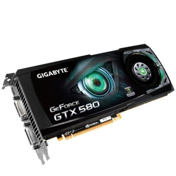 Видео карта GF GTX 580, 1536MB Gigabyte N580D5-15I-B, PCI-E, DDR5, 384bit, miniHDMI & 2xDVI | JAR Computers GF GTX 580