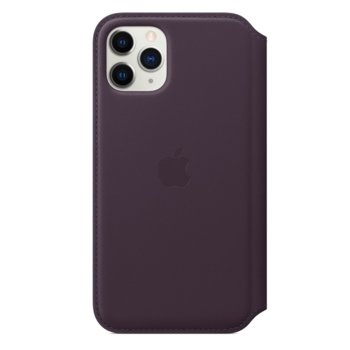 Apple iPhone 11 Pro Leather Folio - Aubergine