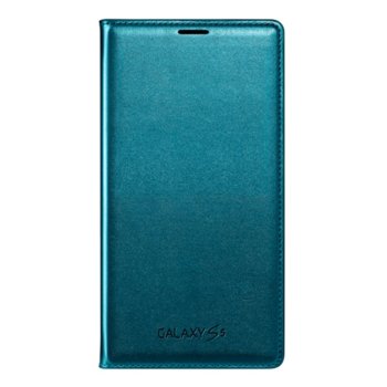 Samsung Flip Wallet Cover for Galaxy S5 Blue