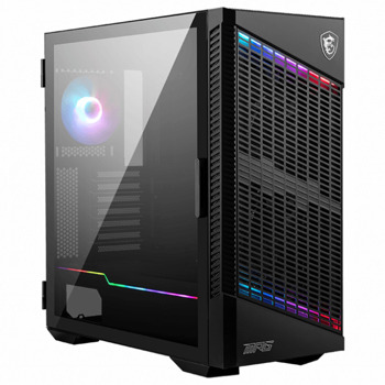 Кутия MSI MPG VELOX 100P AIRFLOW, ATX/Micro-ATX/Mini-ITX, 1x USB 3.2 Gen 2x2 Type-C, 2x USB 3.2 Gen 1 Type-A, прозорец, 4x вентилатора, черна, без захранване | JAR Computers Кутия MSI MPG VELOX 100P AIRFLOW черна