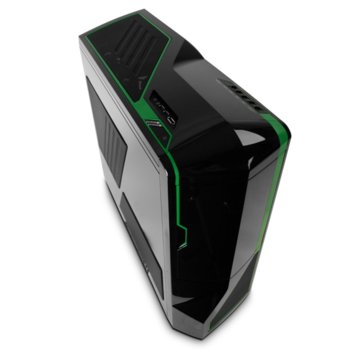 Кутия NZXT Phantom ATX/Micro ATX/E-ATX, 1x USB 3.0, черна, без захранване | JAR Computers NZXT Phantom Black/Green PHAN-002GR