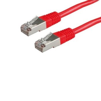 Пач кабел Roline 21.99.1361, S/FTP, Cat. 6, 5м, червен | JAR Computers Roline S/FTP Cat. 6 червен 5м 21.99.1361