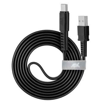 Кабел Rivacase PS6002BK21, от USB A(м) към USB C(м), 2.1m, черен | JAR Computers Rivacase PS6002BK21