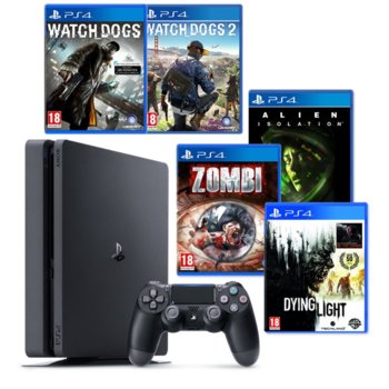 PlayStation 4 Slim Watch Dogs + Horror Pack