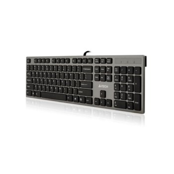 Клавиатура A4Tech X-Key KV-300H, slim, 2-портов USB хъб, USB