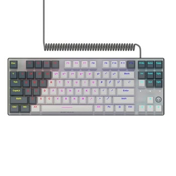 Клавиатура Lorgar Azar 514 TKL, механична, Linear Dream суичове, гейминг, RGB подсветка, бяла, USB | JAR Computers Lorgar Azar 514 TKL White LRG-GK514TKL-WH-US