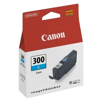 Касета за Canon imagePROGRAF PRO-300, Cyan, - 4194C001AA - Canon PRO-300 - Заб.: 735 брой копия, 14 ml капацитет | JAR Computers Касета Canon PFI-300 Cyan 4194C001AA
