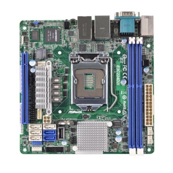 Дънна платка за сървър ASRock Rack E3C224D2I, LGA1150, DDR3 ECC UDIMM, 3x LAN1000, 4x SATA 6Gb/s, 2x SATA 3Gb/s, RAID 0, 1, 5, 10, 2x USB 3.0, Mini ITX | JAR Computers ASRock Rack E3C224D2I