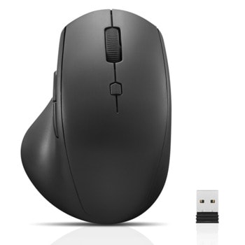 Мишка Lenovo 600 Wireless Media Mouse, оптична (2400 dpi), безжична, USB, 7 бутона, черна image