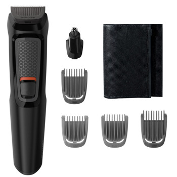 Мултитример Philips Multigroom MG3710/15, 6 в 1, самонаточващи се ножчета, изплакващи се приставки, до 60 минути време на работа, черен | JAR Computers Philips Multigroom MG3710/15