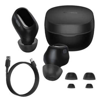 Слушалки Baseus WM01, безжични, Bluetooth, микрофон, време на работа до 5 часа, черни | JAR Computers Baseus WM01 NGTW370001 Black